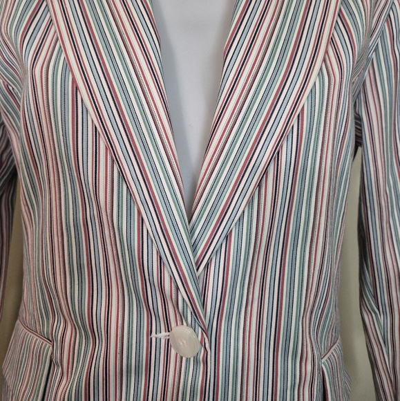 Cute Striped Blazer by FDJ Multi Color - Picture 8 of 11